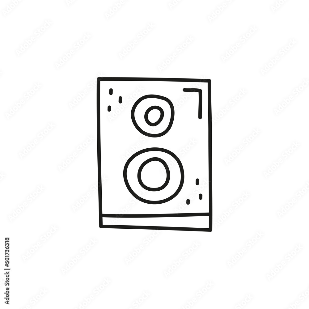 Doodle outline acoustic speakers. Doodle outline acoustic speakers.