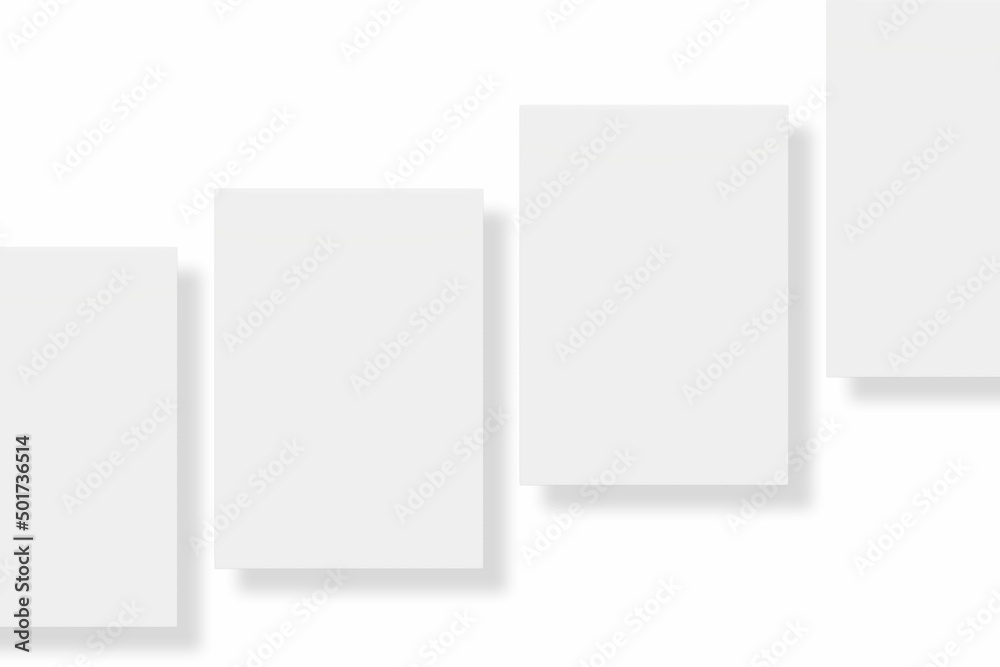 Blank paper illustration for mockup. Flyer or poster. 3D Rendering. Blank paper illustration for mockup. Flyer or poster. 3D Rendering.