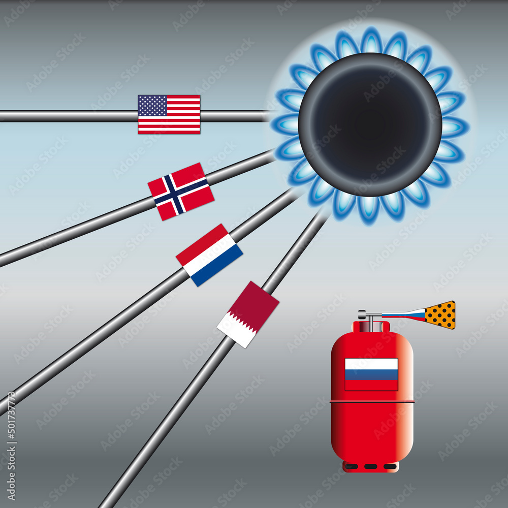 Fototapeta premium Gasversorgung