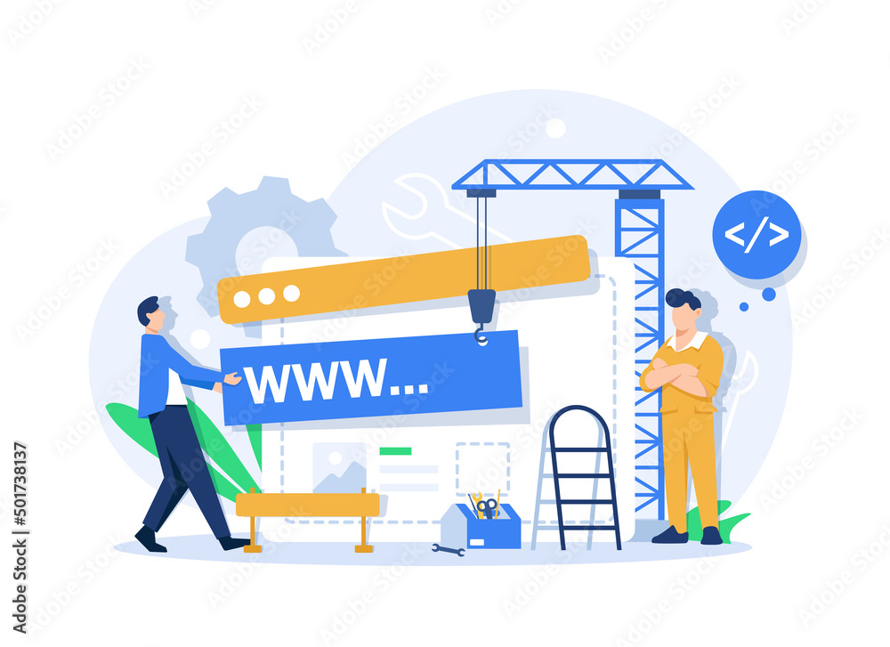 Programmer working modern flat concept for web banner design. developer creates software and programming code Programmer working modern flat concept for web banner design. developer creates software and programming code