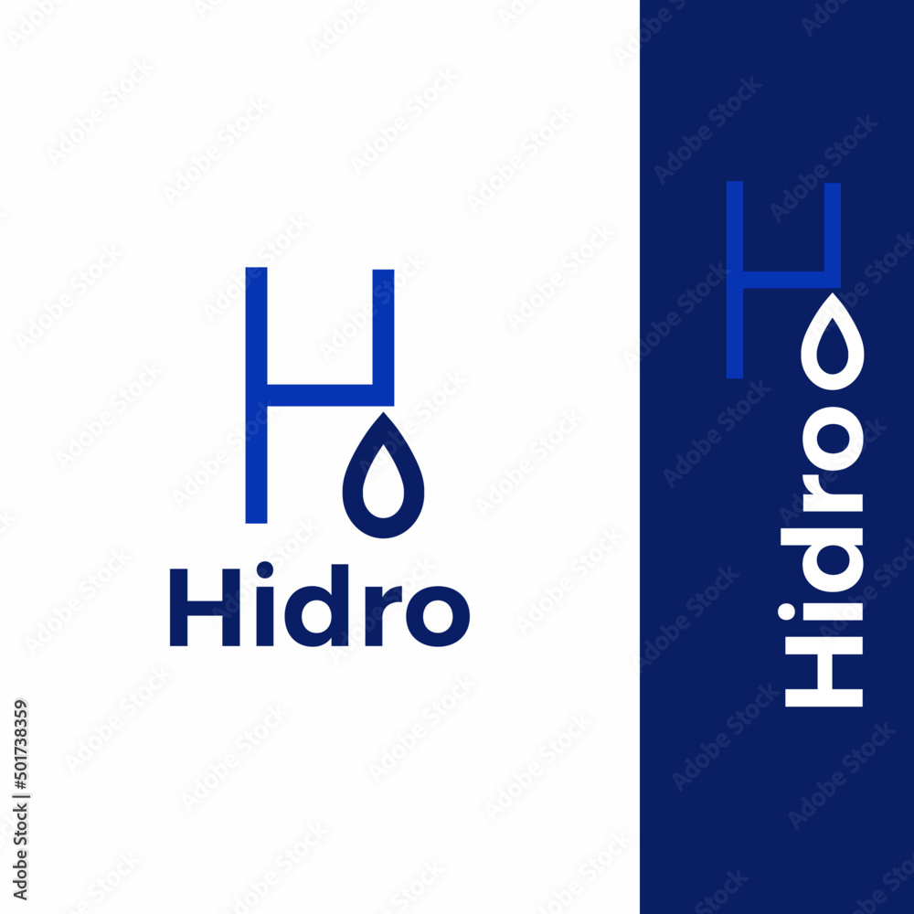 Letter H Drop Water Logo Vector. Flat Drop Water Alphabeth Illustration. For Bottled Packaging Label Template Mineral Water and Company Logo Letter H Drop Water Logo Vector. Flat Drop Water Alphabeth Illustration. For Bottled Packaging Label Template Mineral Water and Company Logo