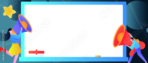 Announcement notice vector creative concept illustration
