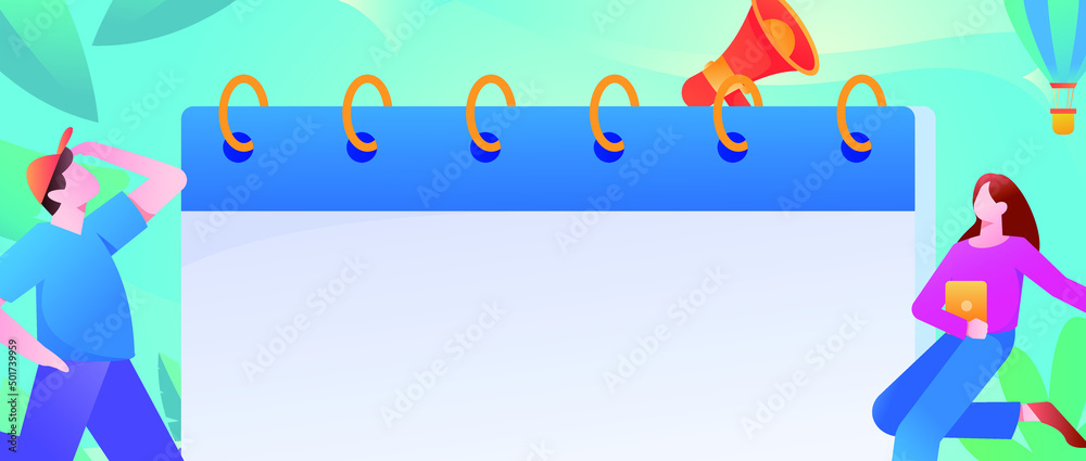 Fototapeta premium Announcement notice vector creative concept illustration 