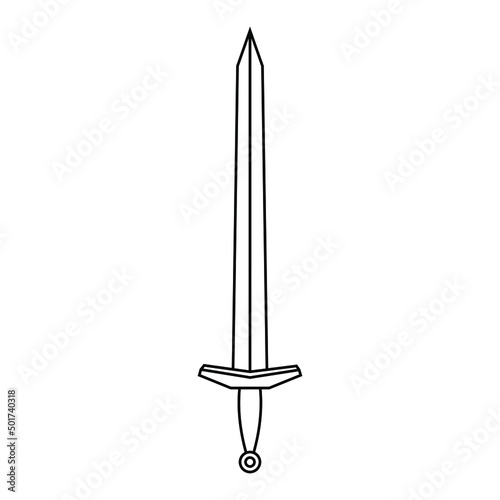 Sword icon vector set. saber illustration sign collection. weapon symbol. steel logo.