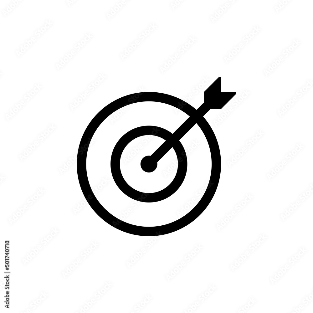 Target Icon Isolated on White Artboard Target Icon Isolated on White Artboard