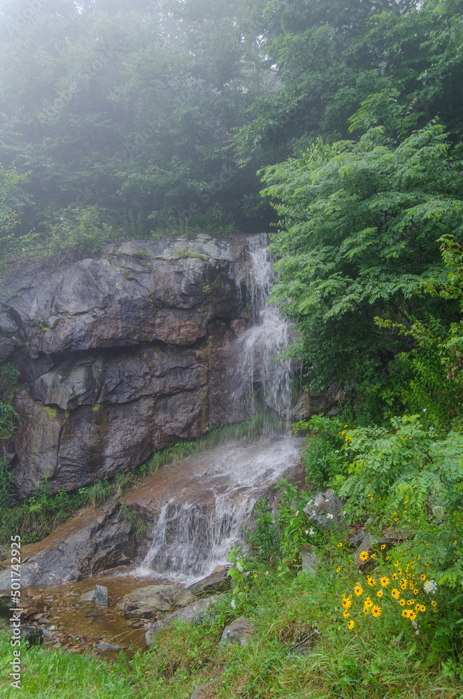 Waterfall along the Blue Ridge Parkway..
