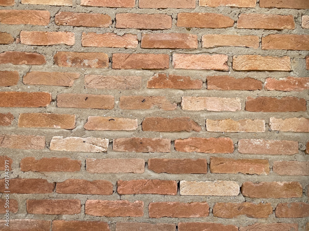 Obraz premium Brown old brick wall, background