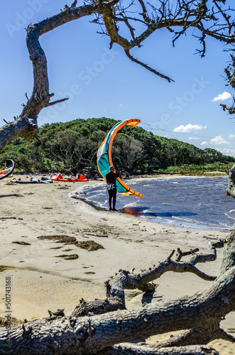 Canvastavla Kite Surfing around Hatteras Island, NC.