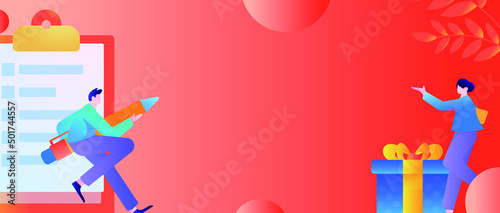 Questionnaire vector concept illustration
