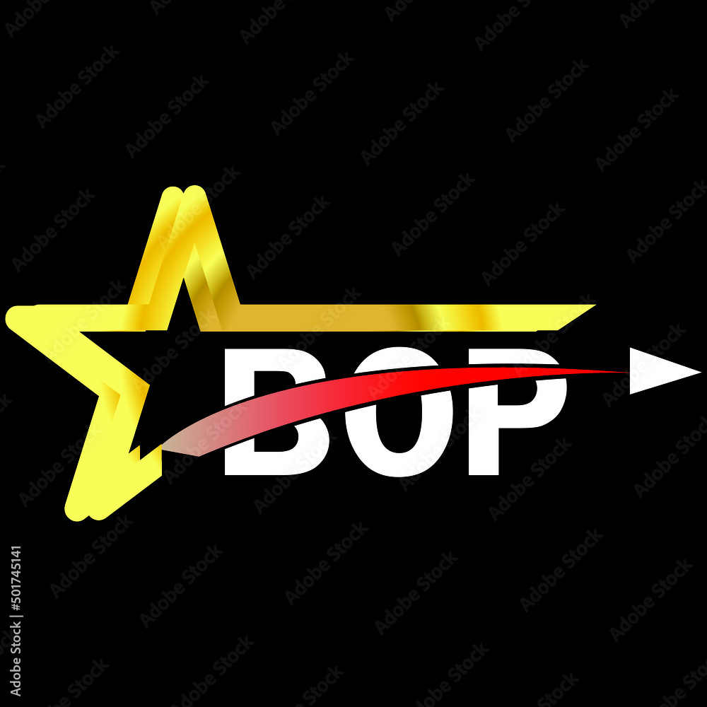 BOP letter logo design. BOP creative letter logo. simple and modern