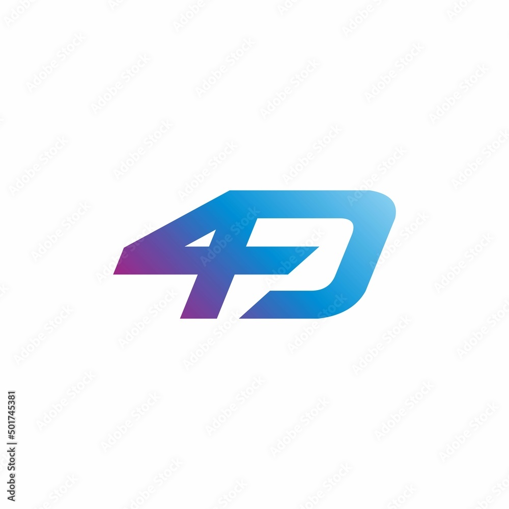 4FD logo design vector template. 4FD logo design vector template.