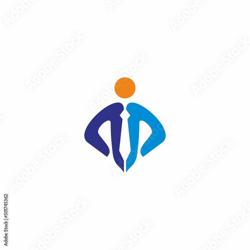 Businessman logo icon vector template.