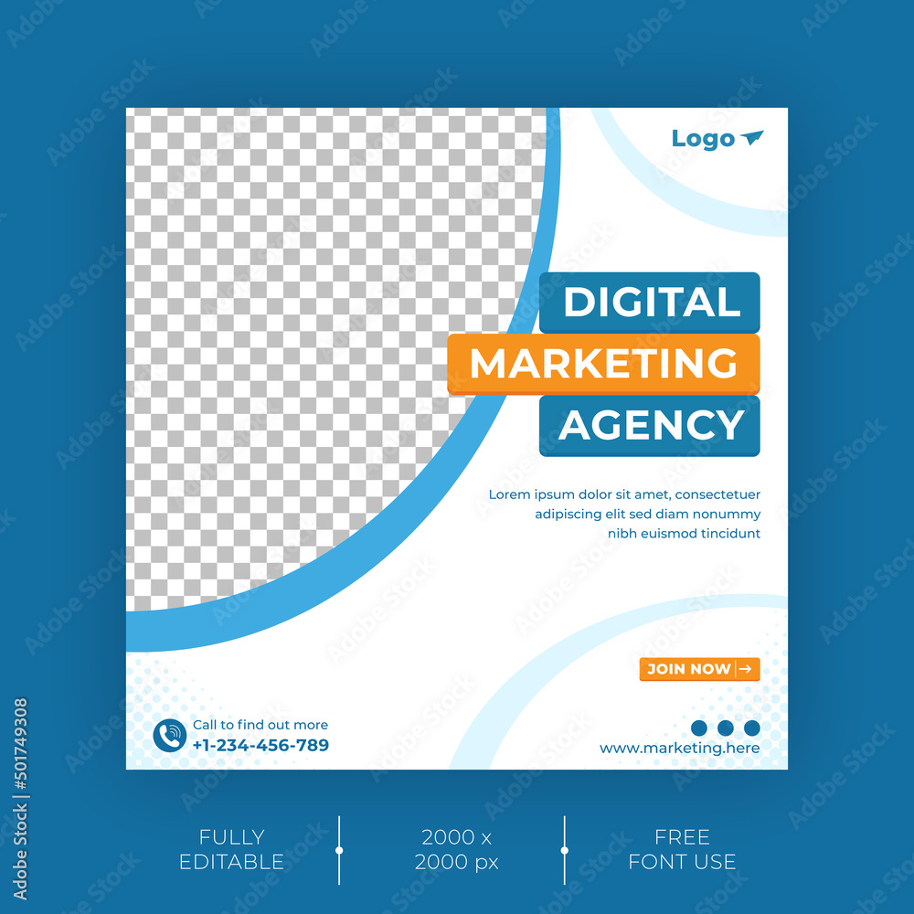 Digital Marketing Agency Social Media Post Template