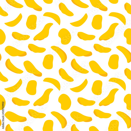 seamless pattern of crispy potato chips -vector illustration