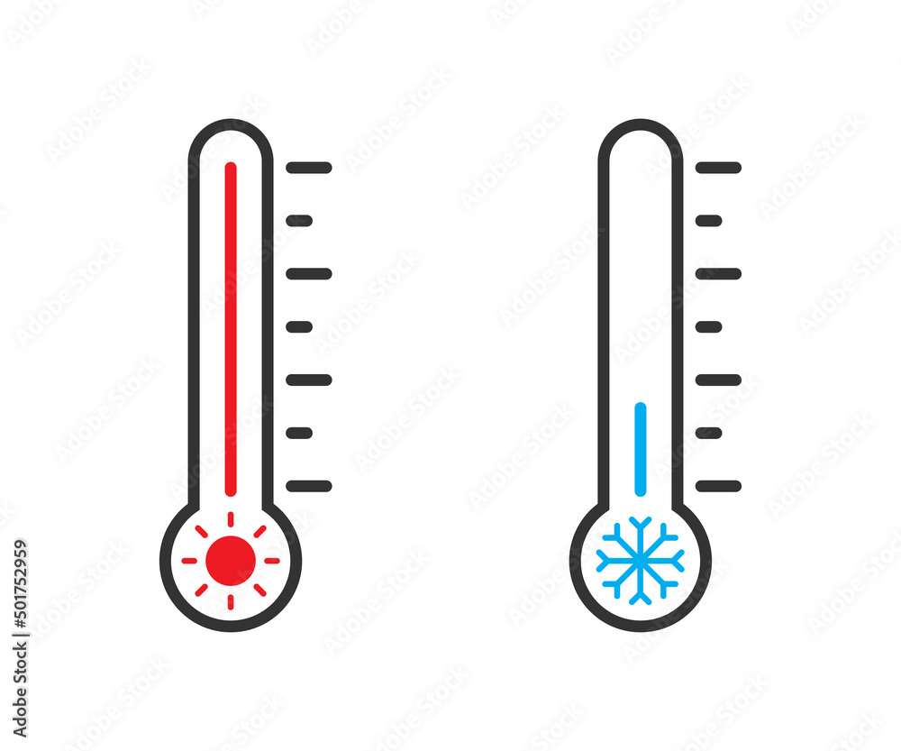 Thermometer icon. Weather Sign. Temperature icon. Temperature scale