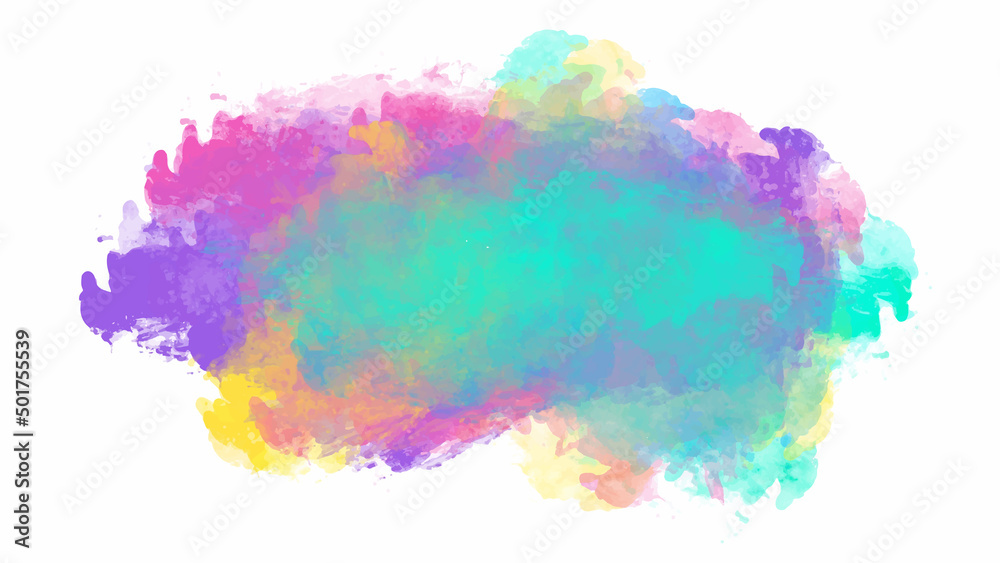 soft Colorful watercolor background for your design, watercolor background concept, vector.