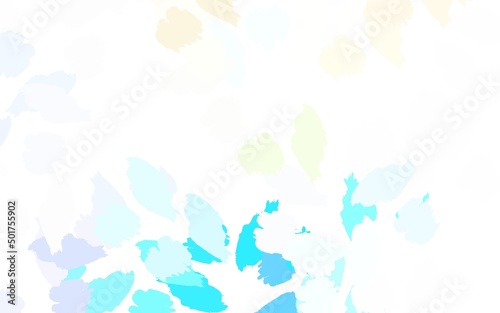 Light Blue  Yellow vector background with abstract shapes.