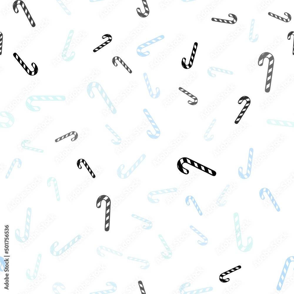 Light BLUE vector seamless background with tasty xmas sweets. Light BLUE vector seamless background with tasty xmas sweets.
