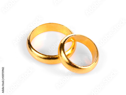 Wedding ring isolated on white background