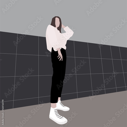 Pretty woman on the street