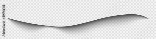 Realistic shadow. Paper transparent shadow. Shadow overlay effect. The dividing line. Vector illustration