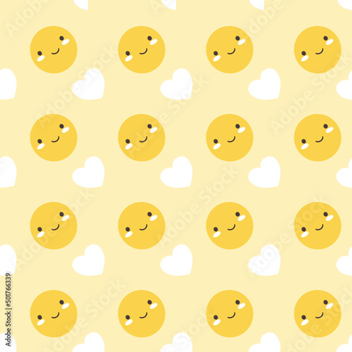 seamless pattern with smiles