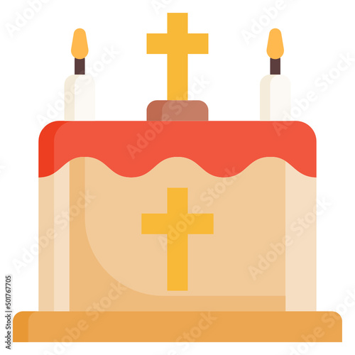 Altar flat icon. Can be used for digital product, presentation, print design and more.