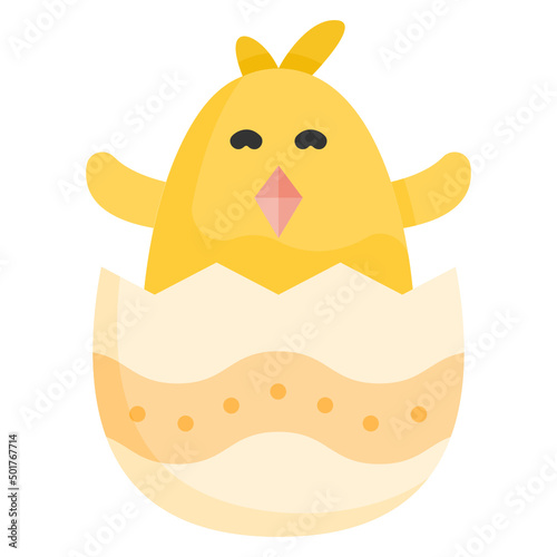 Chick flat icon. Can be used for digital product  presentation  print design and more.