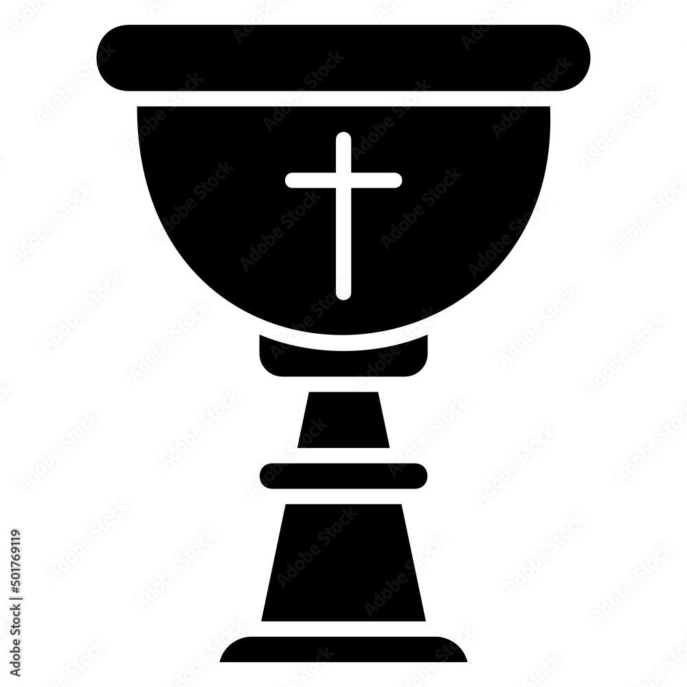 Chalice glyph icon. Can be used for digital product, presentation, print design and more.