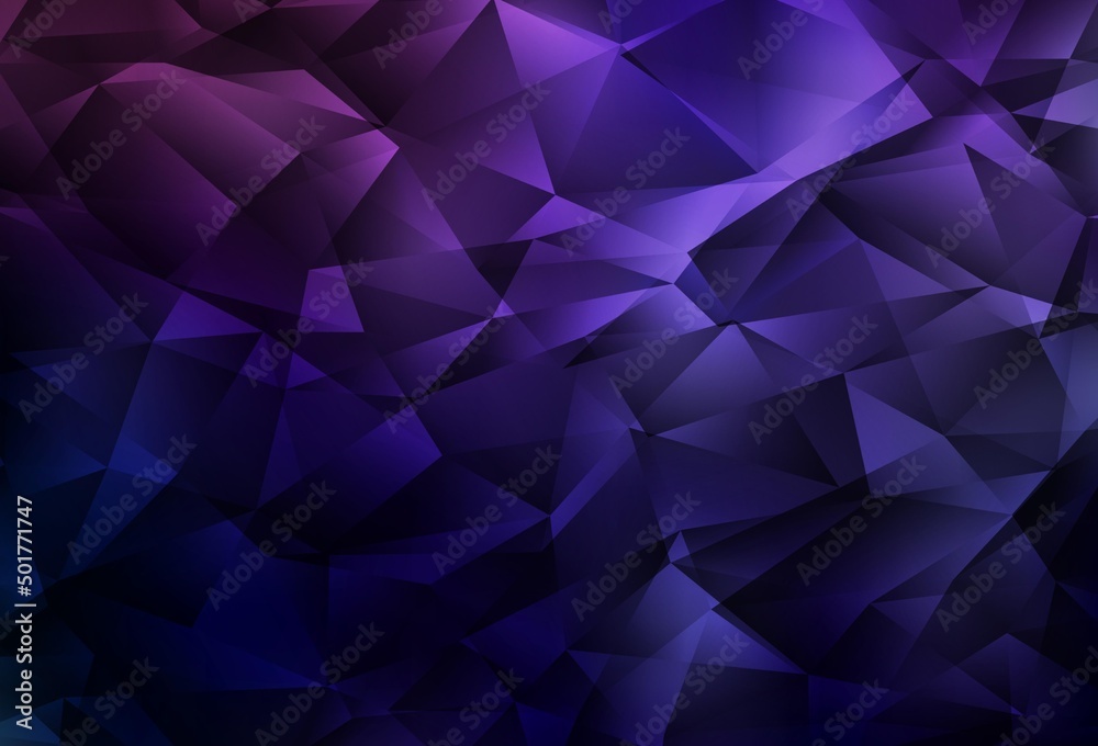 Dark Purple vector triangle mosaic texture. Dark Purple vector triangle mosaic texture.