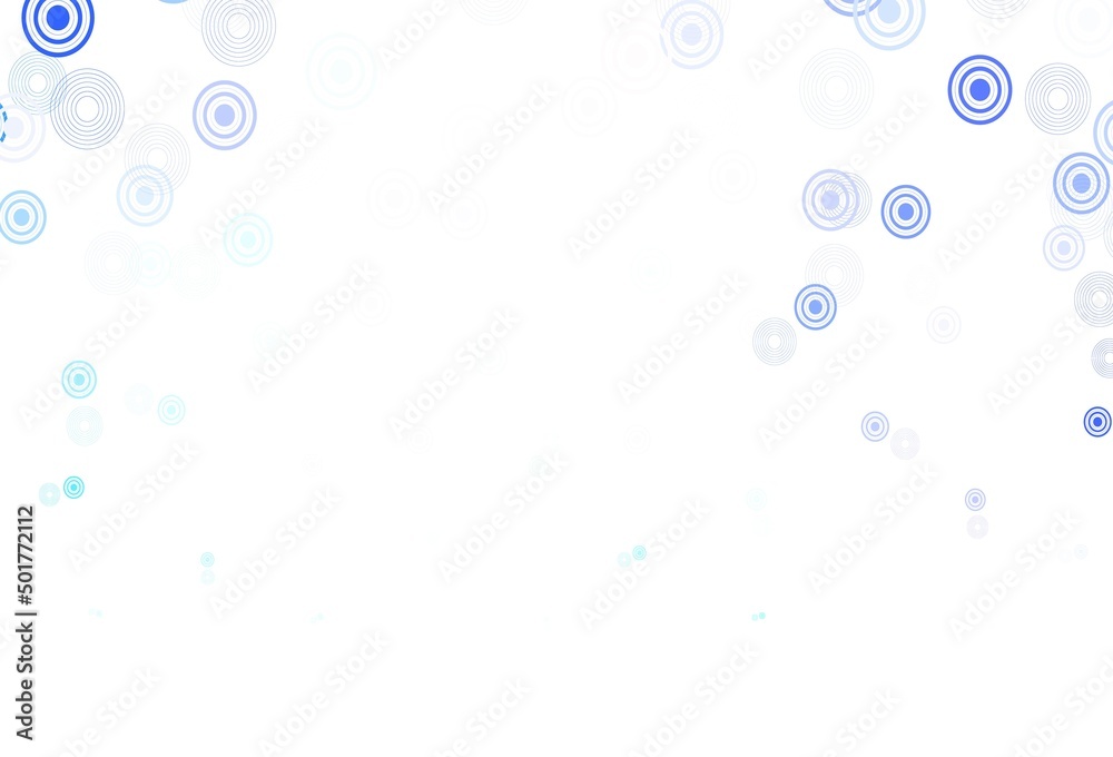 Light BLUE vector layout with circle shapes. Light BLUE vector layout with circle shapes.