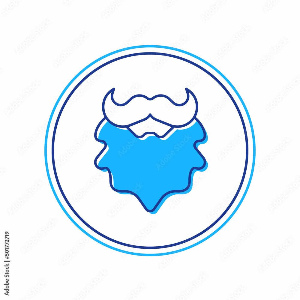 Filled outline Mustache and beard icon isolated on white background. Barbershop symbol. Facial hair style. Vector Filled outline Mustache and beard icon isolated on white background. Barbershop symbol. Facial hair style. Vector