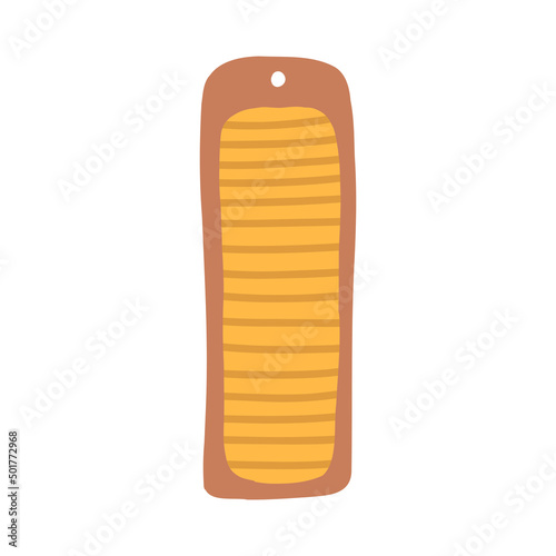 Cat scratching board in cartoon flat style. Cat tree with a toy ball, furniture for kittens. Kitten accessories, pet claw sharpener isolated on white background