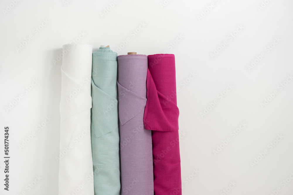 Different colors linen fabric