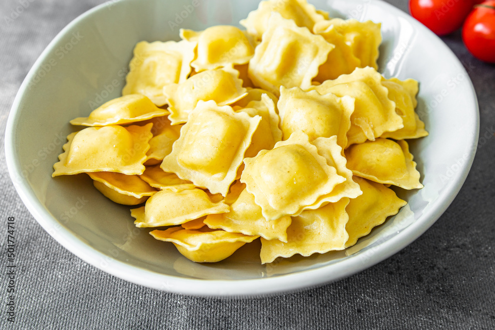ravioli vegetable stuffing fresh healthy meal food snack diet on the table copy space food background rustic veggie vegan or vegetarian food no meat ravioli vegetable stuffing fresh healthy meal food snack diet on the table copy space food background rustic veggie vegan or vegetarian food no meat