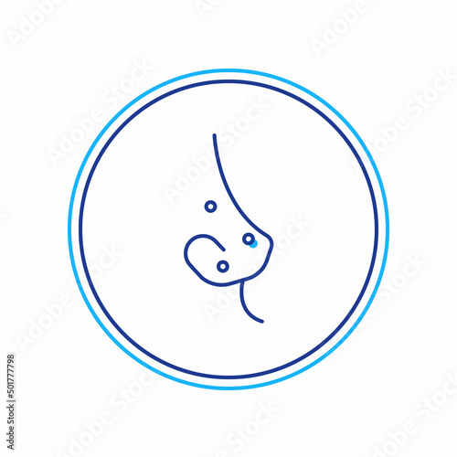 Filled outline Acne icon isolated on white background. Inflamed pimple on the skin. The sebum in the clogged pore promotes the growth of a bacteria. Vector