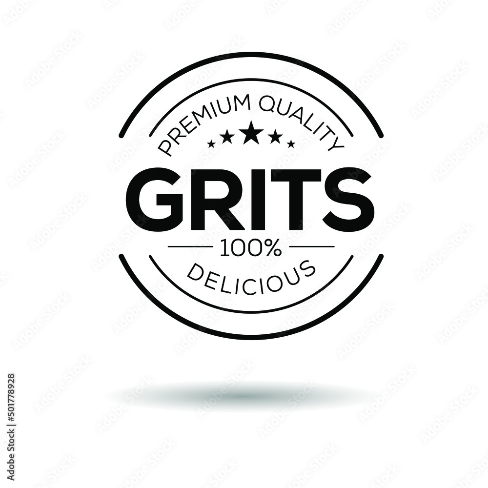 Creative (Grits) logo, Grits sticker, vector illustration.