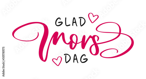 Glad mors dag, swedish text. Happy mother's Day. Vector