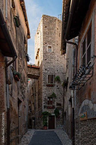 Fototapeta Naklejka Na Ścianę i Meble -  Altstadt von Sermoneta in Latium in Italien