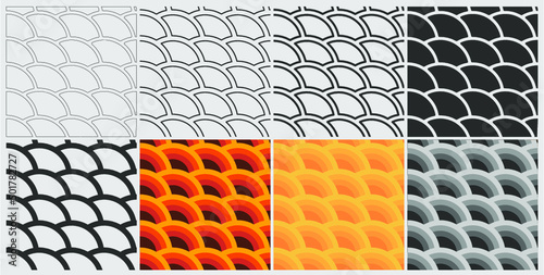 Geometric seamless patterns. Abstract geometric texture. Seamless vector backgrounds