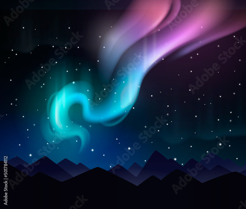Northern Lights Illustration
