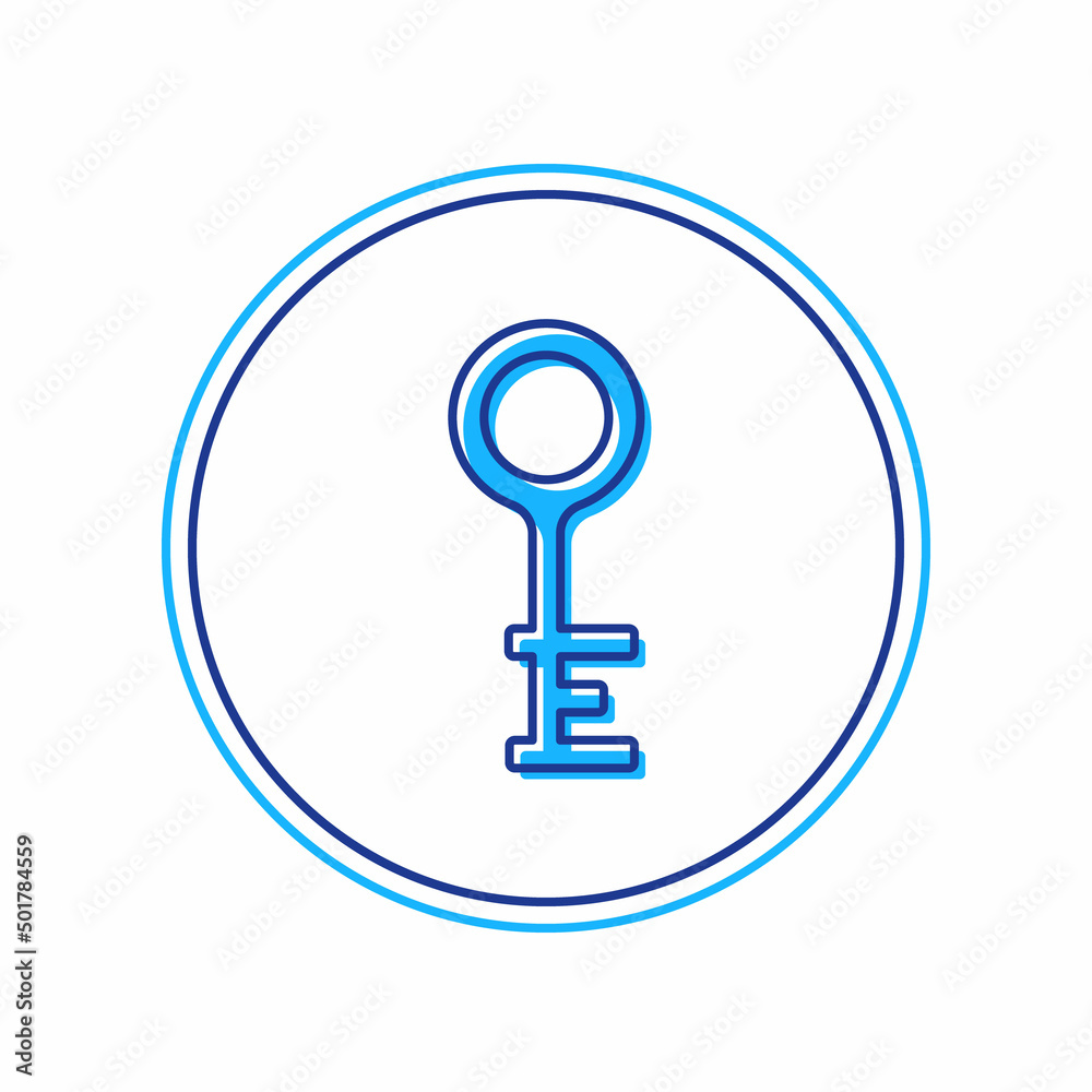 Filled outline Old key icon isolated on white background. Vector Filled outline Old key icon isolated on white background. Vector