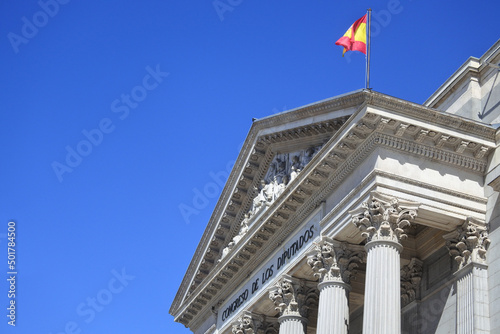 Congreso de los Diputados en Madrid. Parlamento de España photo