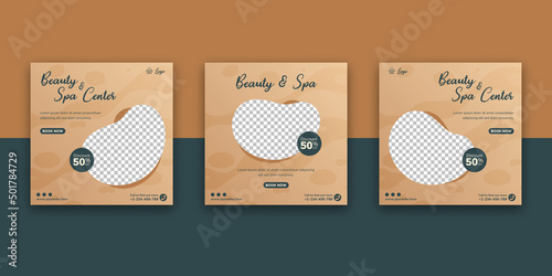 Beauty and Spa Center Social Media Post Template
