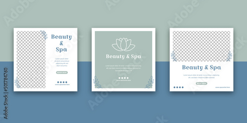Beauty and Spa Center Social Media Post Template