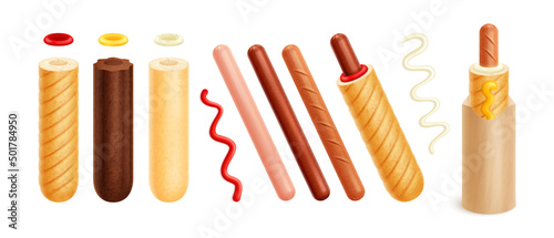 French Hot Dogs Set