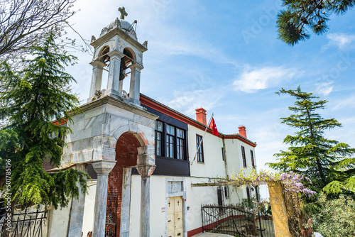  Aya Yorgi Church on Buyukada, the biggest island of the Princes' Islands near Istanbul. It is a popular tourist destination from Istanbul photo