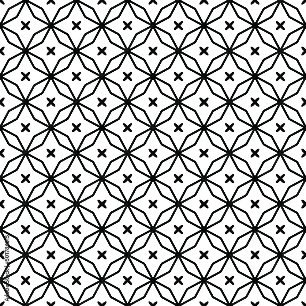 Black and white seamless pattern texture. Greyscale ornamental graphic design. Mosaic ornaments. Pattern template. Vector illustration. EPS10. Black and white seamless pattern texture. Greyscale ornamental graphic design. Mosaic ornaments. Pattern template. Vector illustration. EPS10.