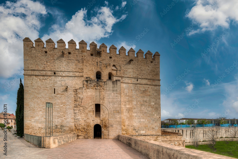 Torre de Calahorra on the Roman bridge in Cordoba, Andalusia, Spain