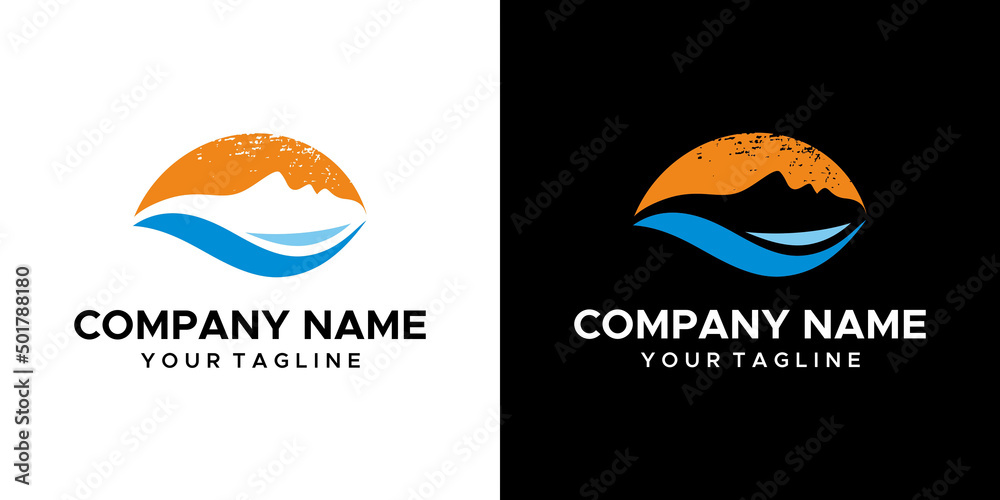 a graphic image of a lake and mountain landscape themed from a horizontal face, on a black and white background. vector graphics base. a graphic image of a lake and mountain landscape themed from a horizontal face, on a black and white background. vector graphics base.